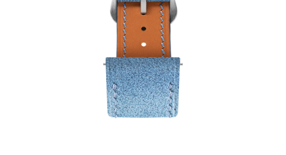 Baby Blue Alcantara Strap for Cartier Santos-Dumont - Image 5