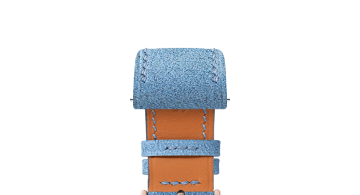 Baby Blue Alcantara Strap for Cartier Santos-Dumont - Image 6