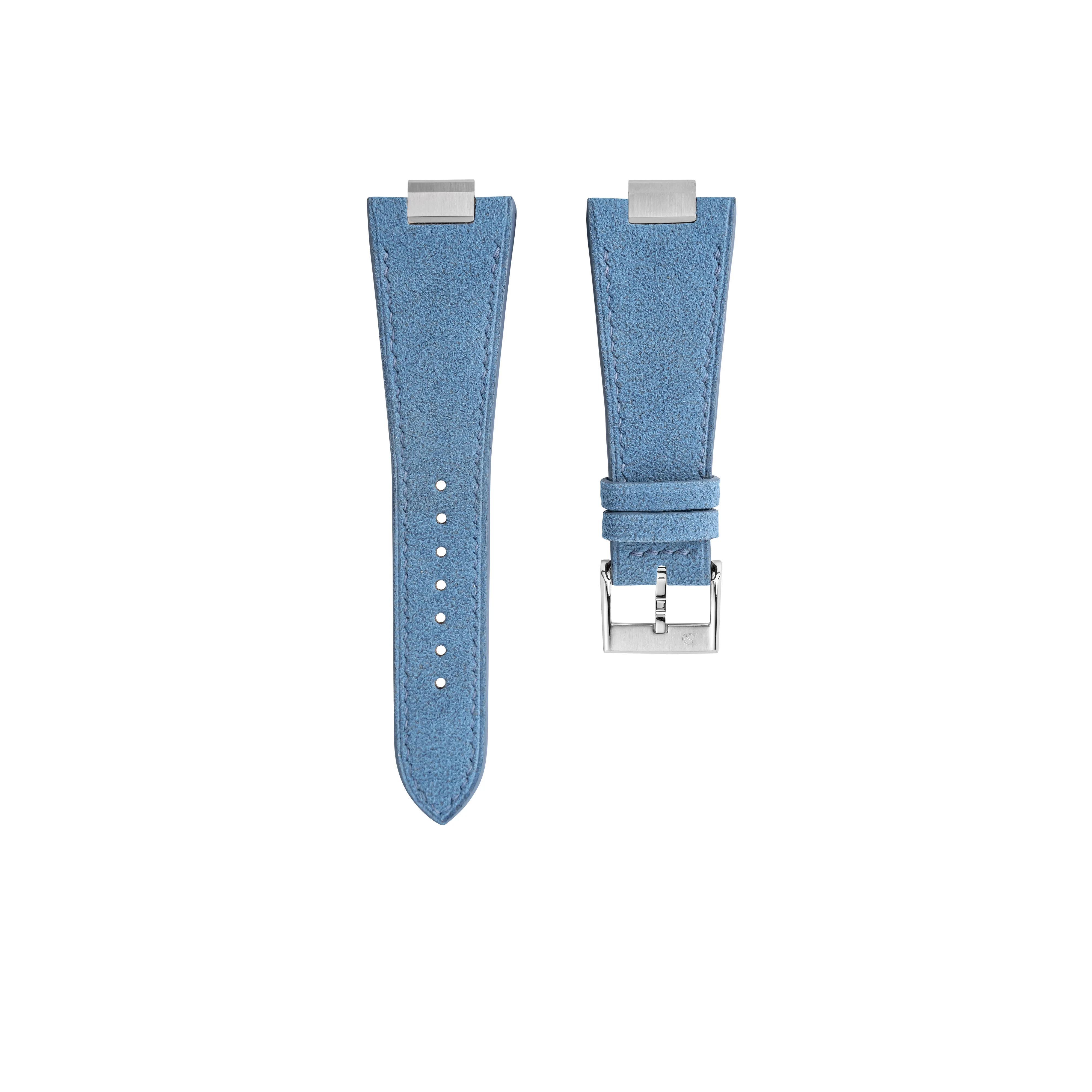Baby Blue Alcantara Strap for Tissot PRX - Image 3