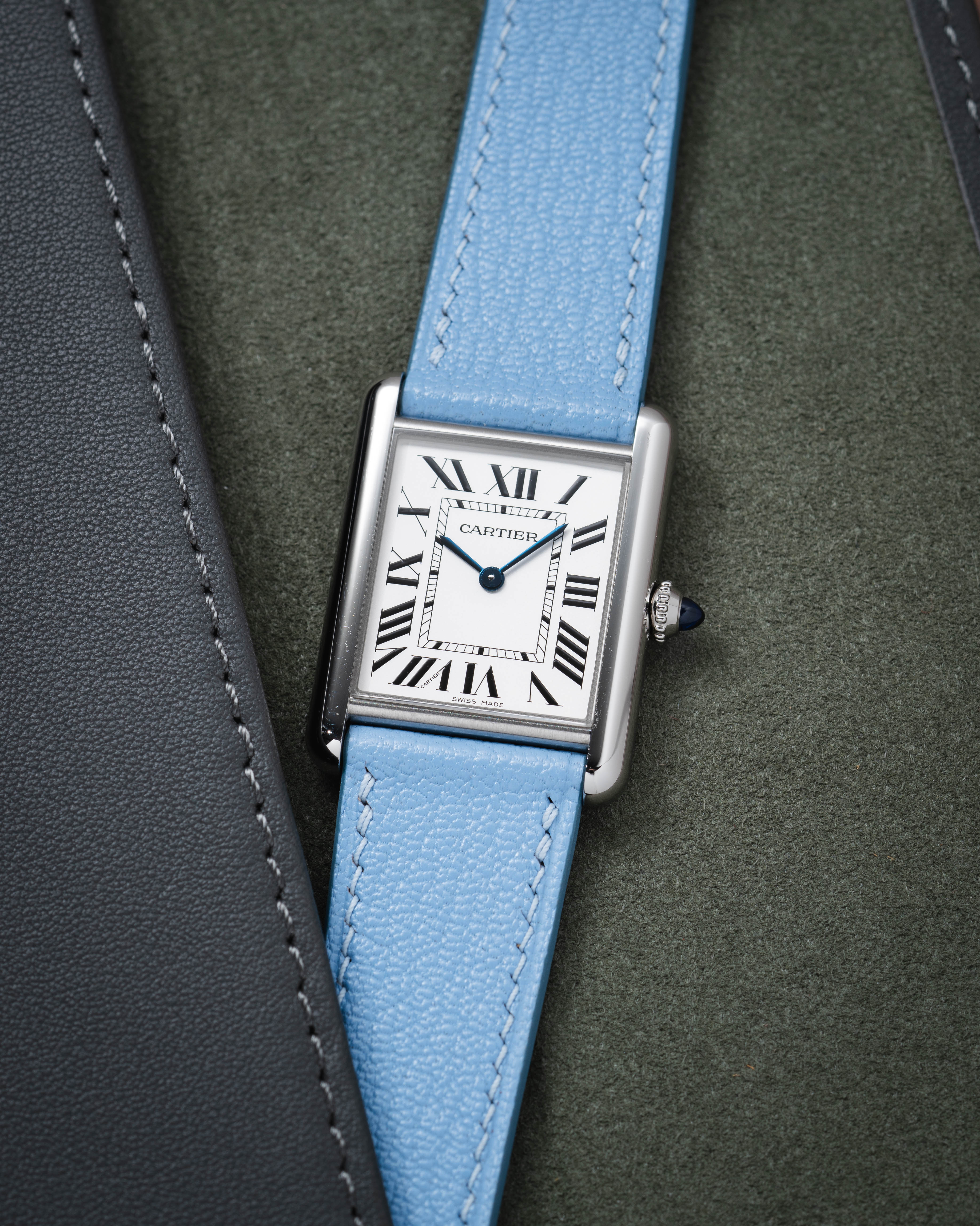 Baby Blue Chevre Slim Strap - Image 4