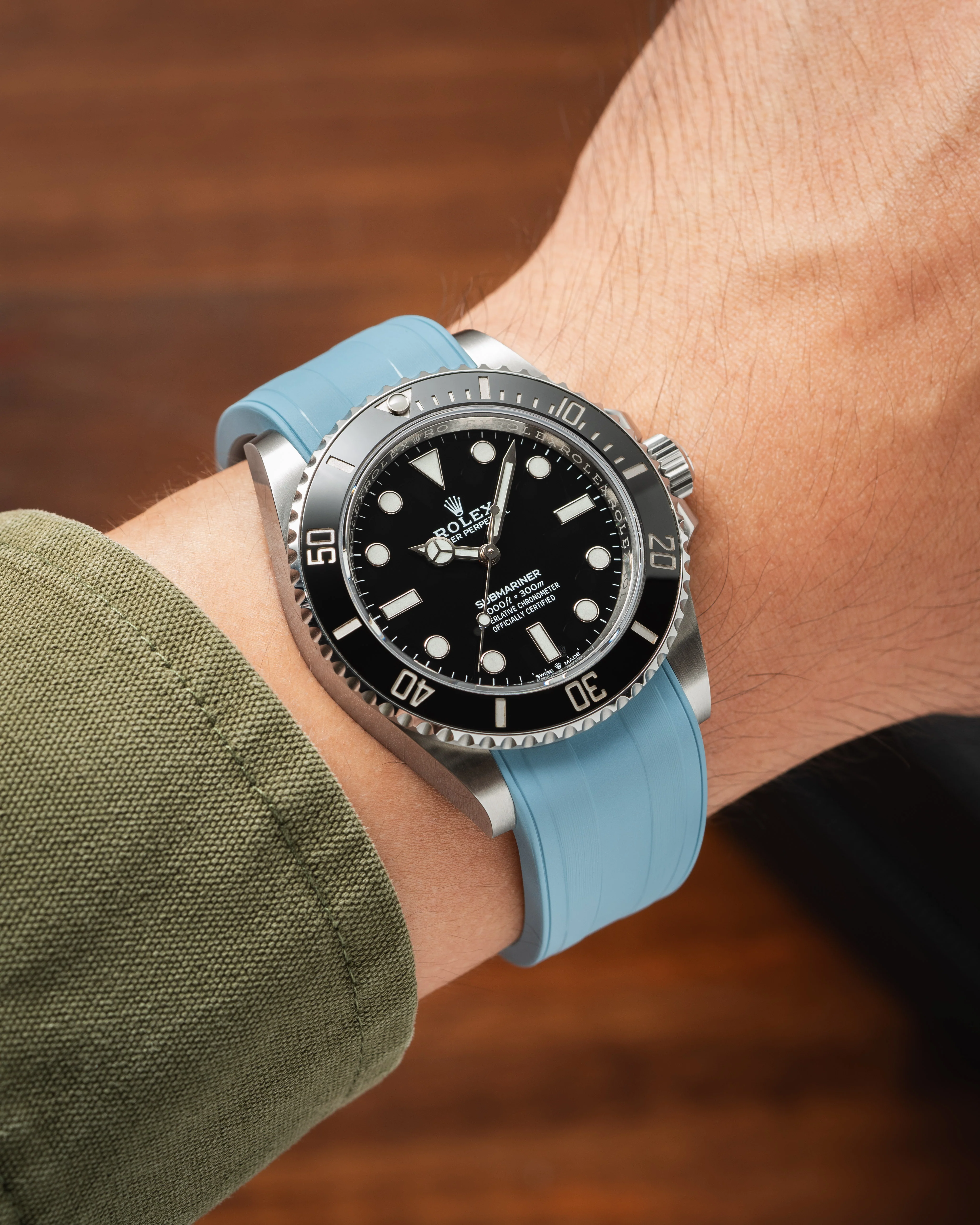 Baby Blue CTS Rubber Strap for Rolex Submariner 41mm - Image 2