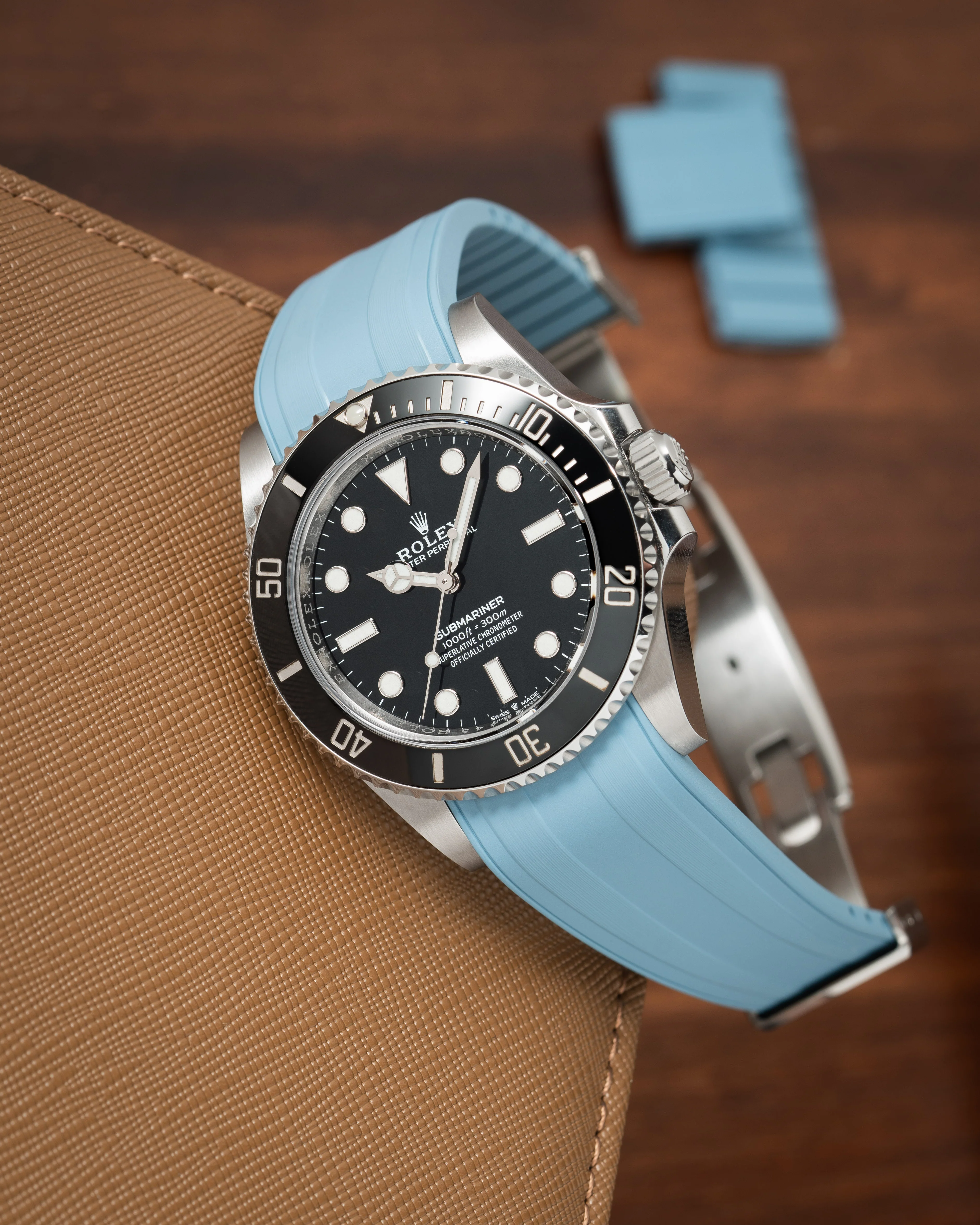 Baby Blue CTS Rubber Strap for Rolex Submariner 41mm - Image 4