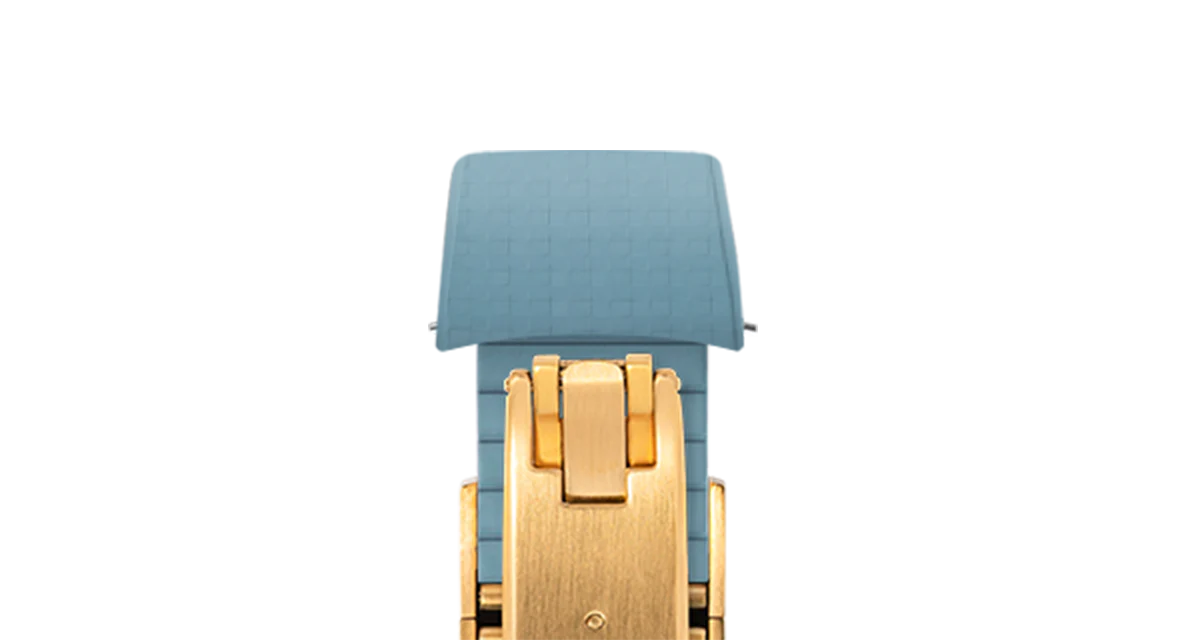Baby Blue Curved CTS Rubber Strap for MB&F MAD1 - Image 11