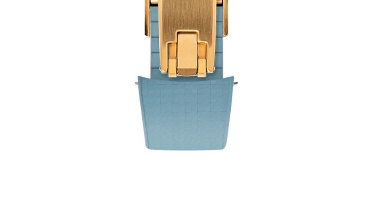 Baby Blue Curved CTS Rubber Strap for MB&F MAD1 - Image 12