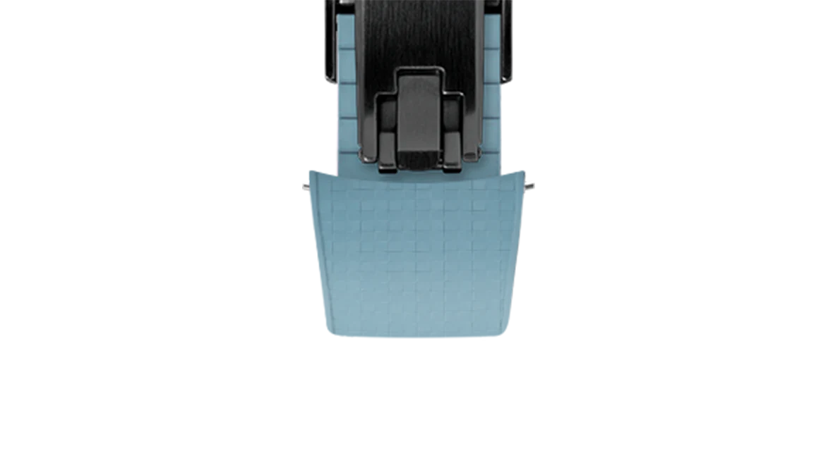 Baby Blue Curved CTS Rubber Strap for MB&F MAD1 - Image 14