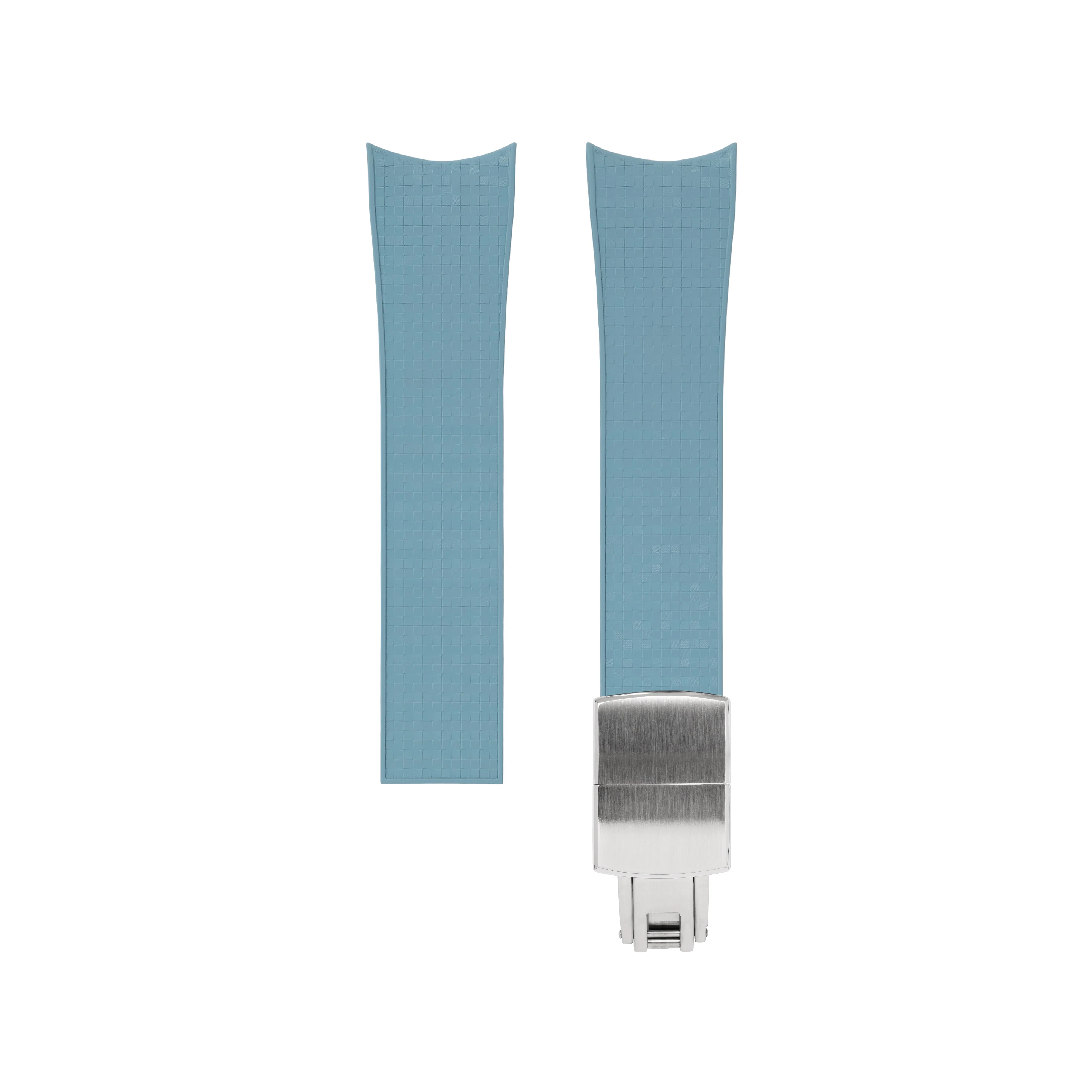 Baby Blue Curved CTS Rubber Strap for MB&F MAD1 - Image 6