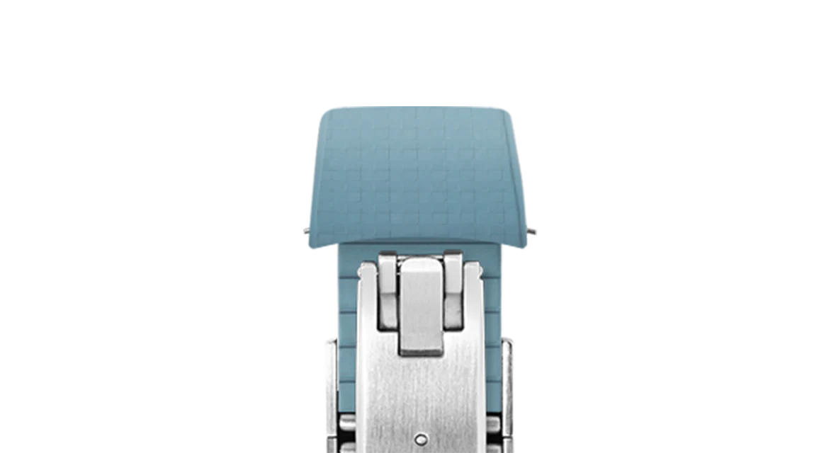 Baby Blue Curved CTS Rubber Strap for MB&F MAD1 - Image 7