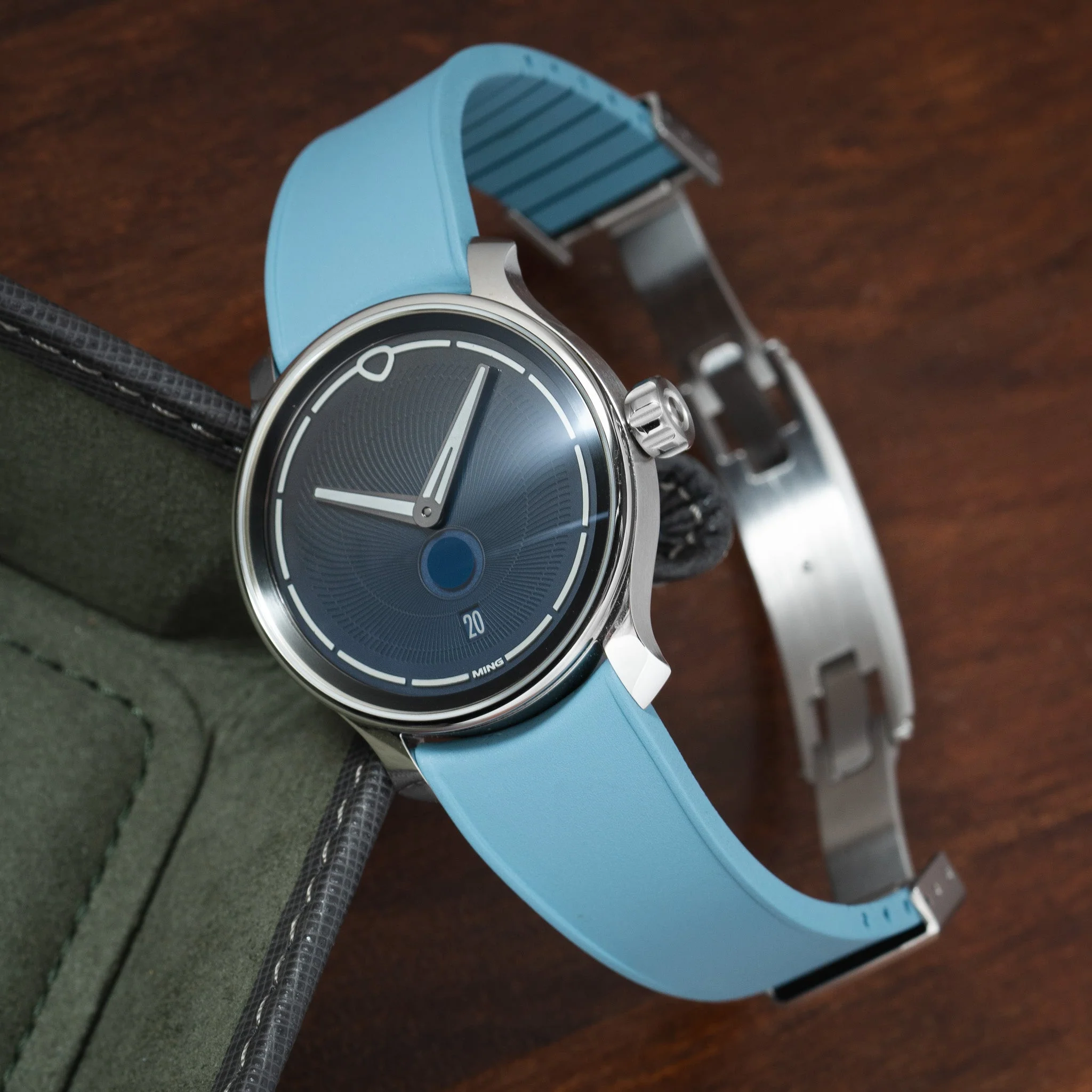 Baby Blue Curved CTS Rubber Strap - Image 4