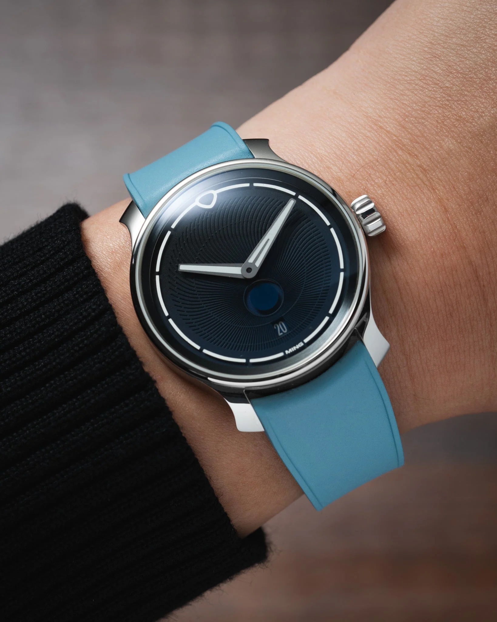 Baby Blue Curved CTS Rubber Strap - Image 7