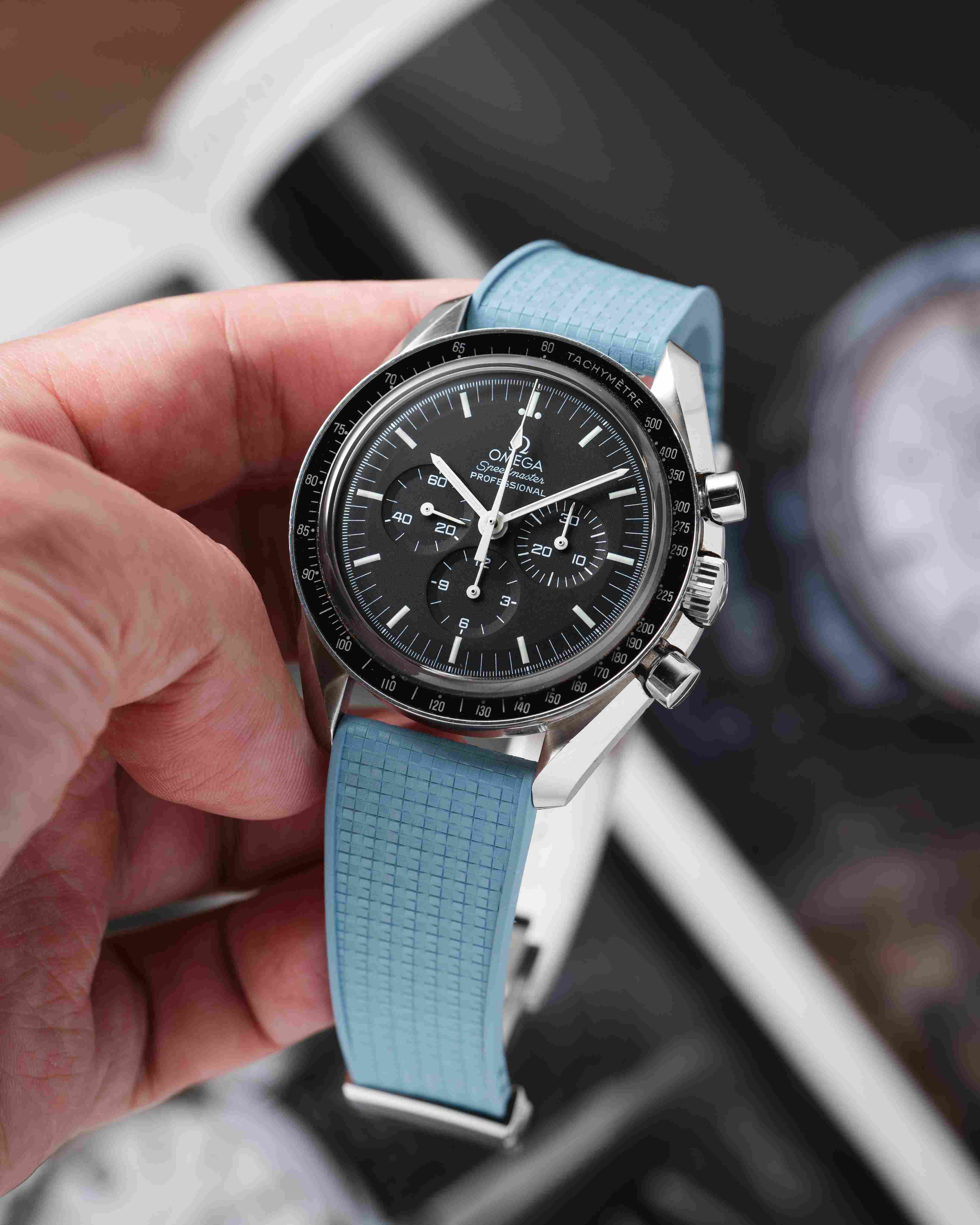 Baby Blue Mosaic CTS Rubber Strap - Image 6