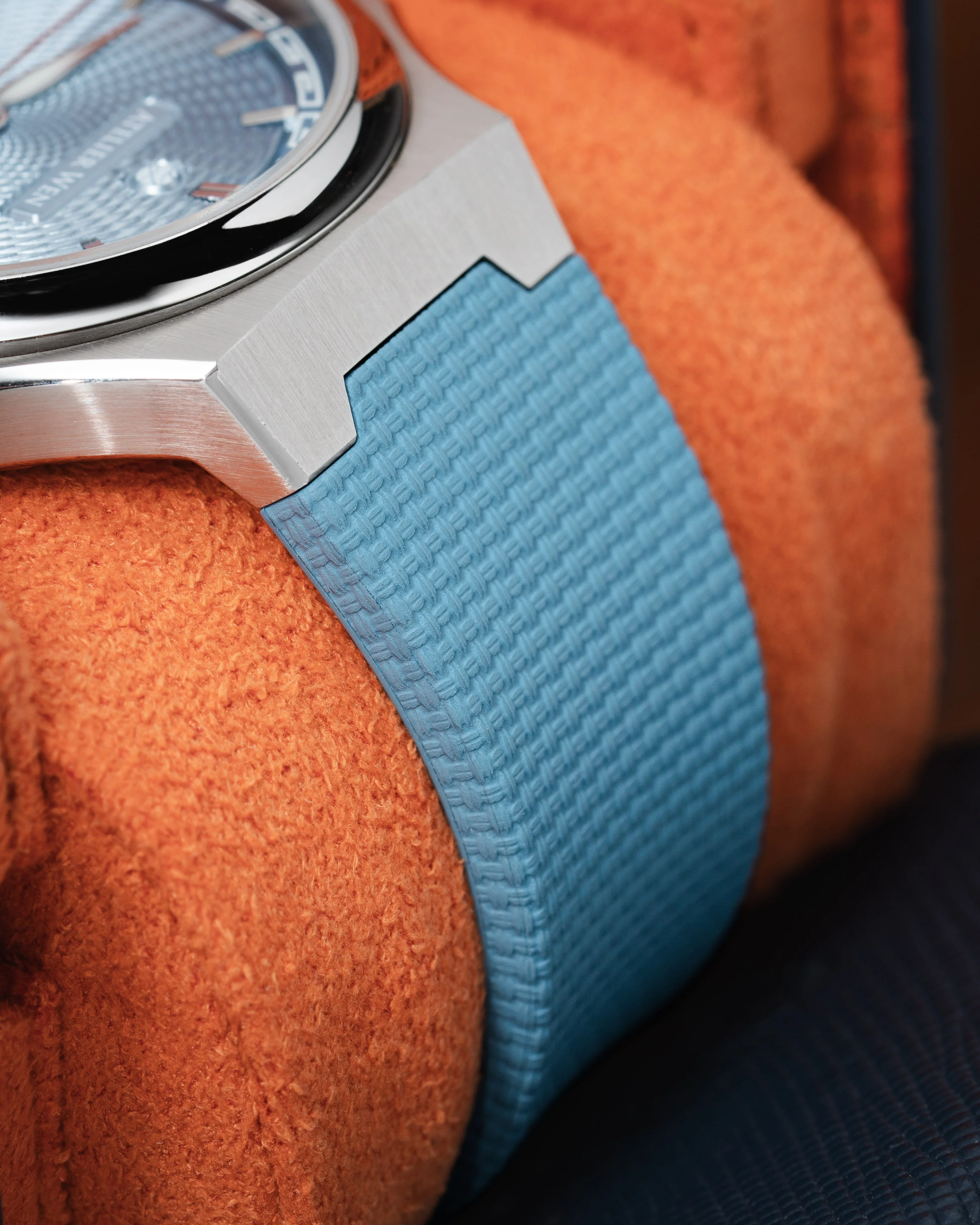 Baby Blue Sailcloth CTS Rubber Strap for Atelier Wen Perception - Image 3