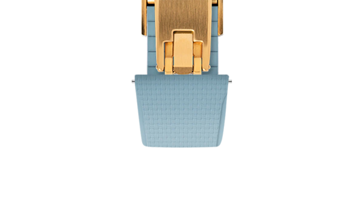 Baby Blue Sailcloth CTS Rubber Strap for Cartier Santos de Cartier - Image 10