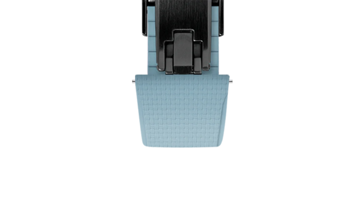 Baby Blue Sailcloth CTS Rubber Strap for Cartier Santos de Cartier - Image 12