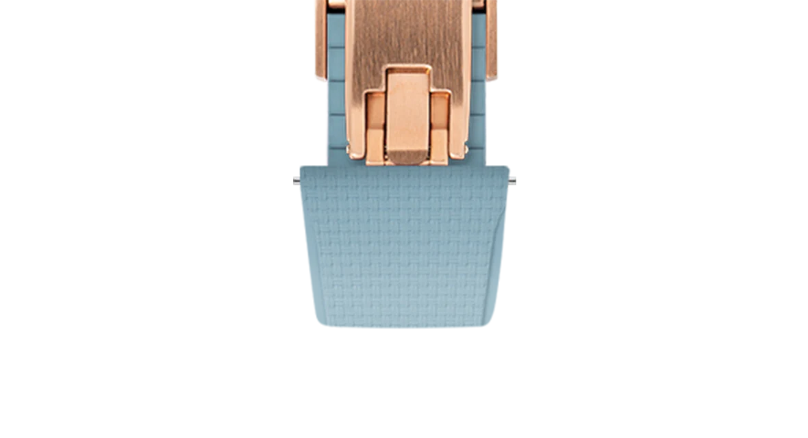 Baby Blue Sailcloth CTS Rubber Strap for Cartier Santos de Cartier - Image 8