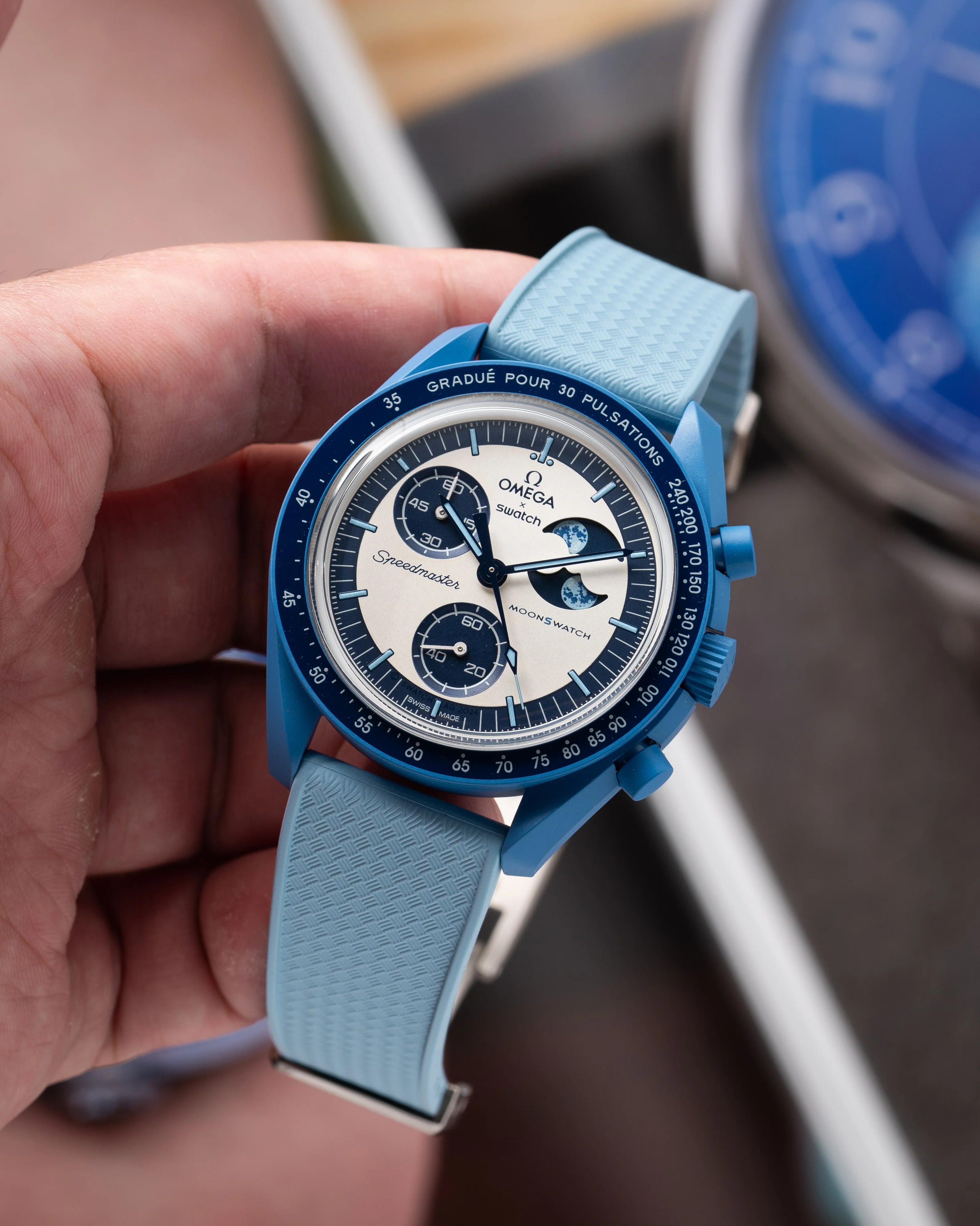 Baby Blue Tropical CTS Rubber Strap - Image 6