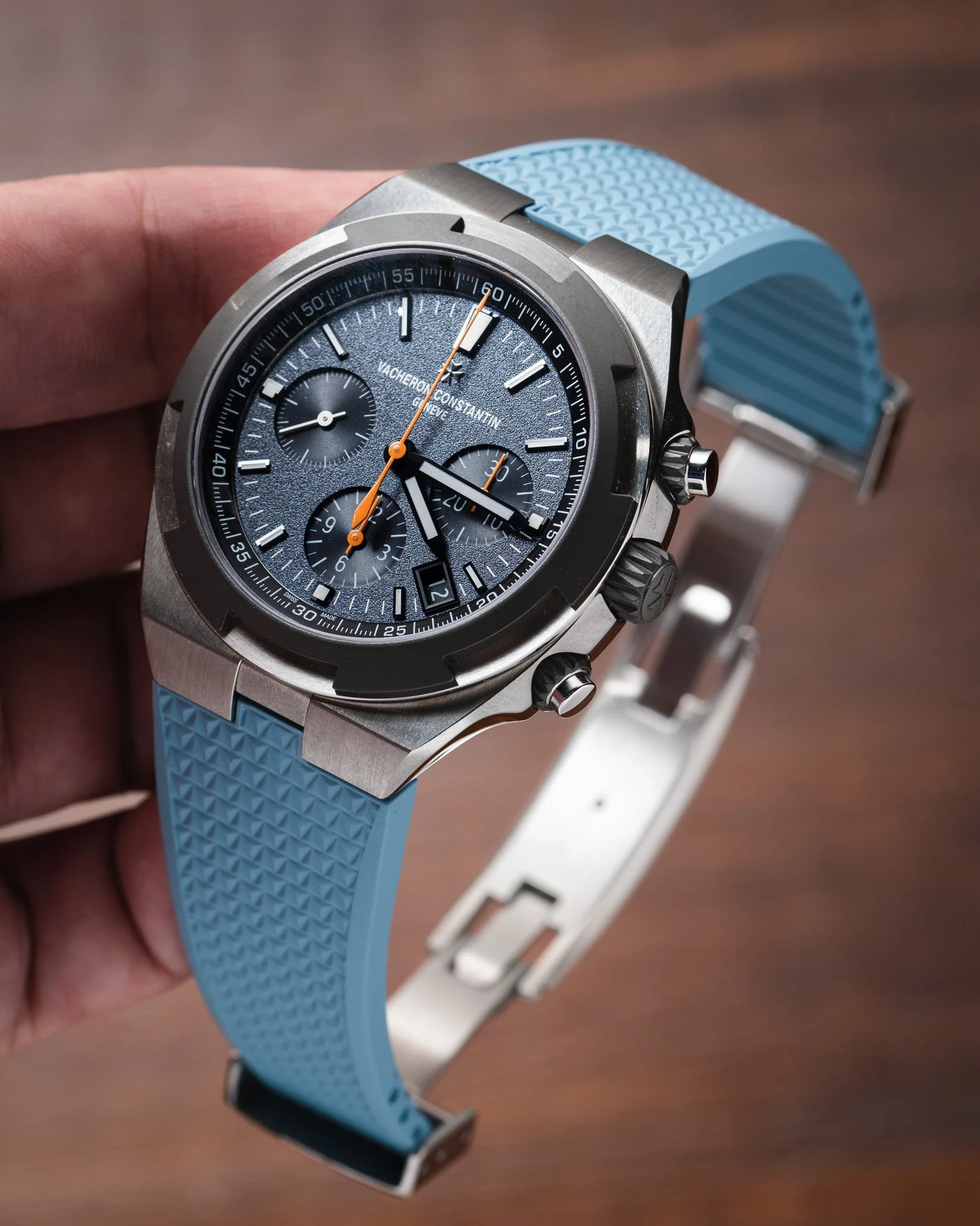 Baby Blue CTS Rubber Strap for Vacheron Constantin Overseas - Image 4