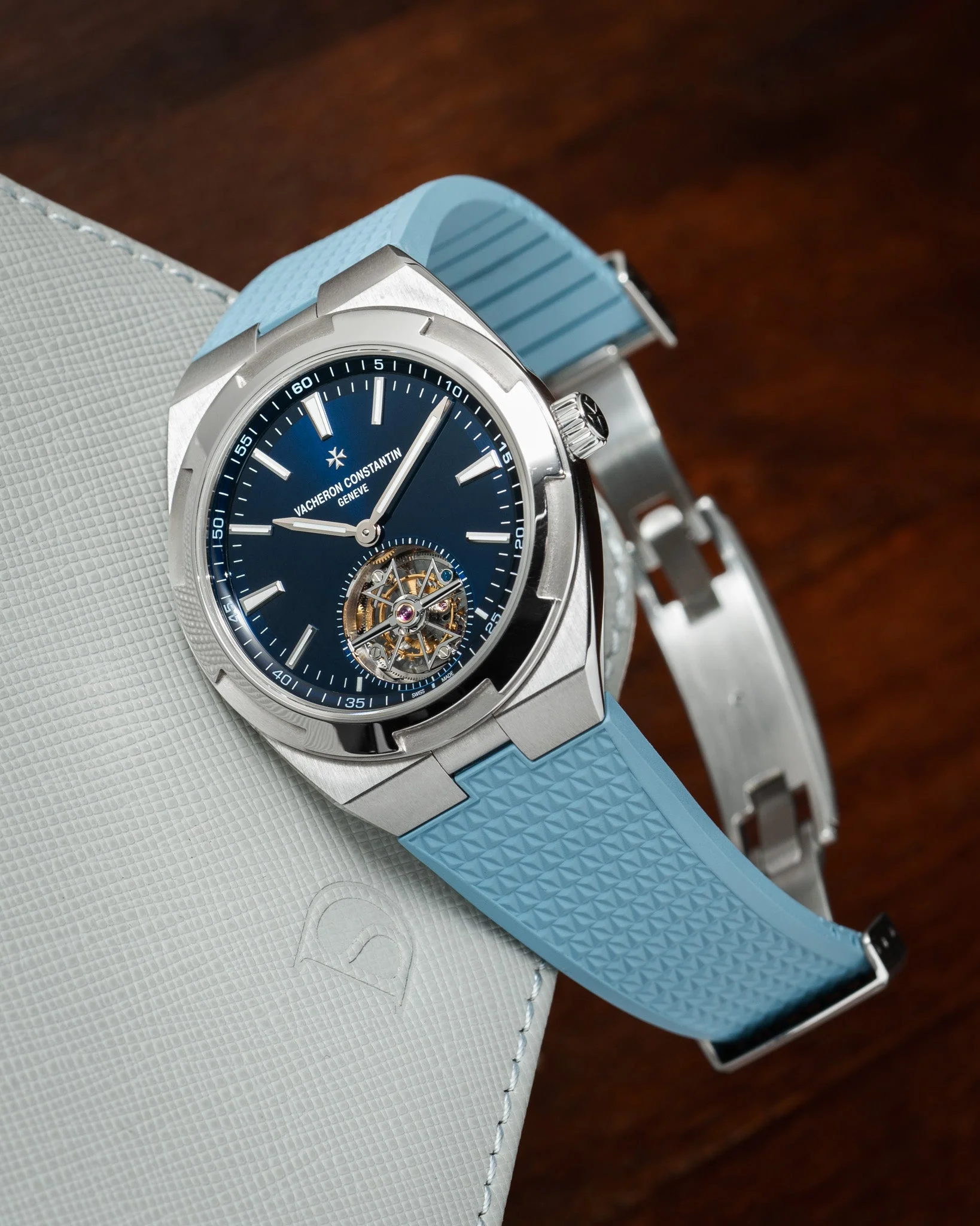 Baby Blue CTS Rubber Strap for Vacheron Constantin Overseas - Image 6