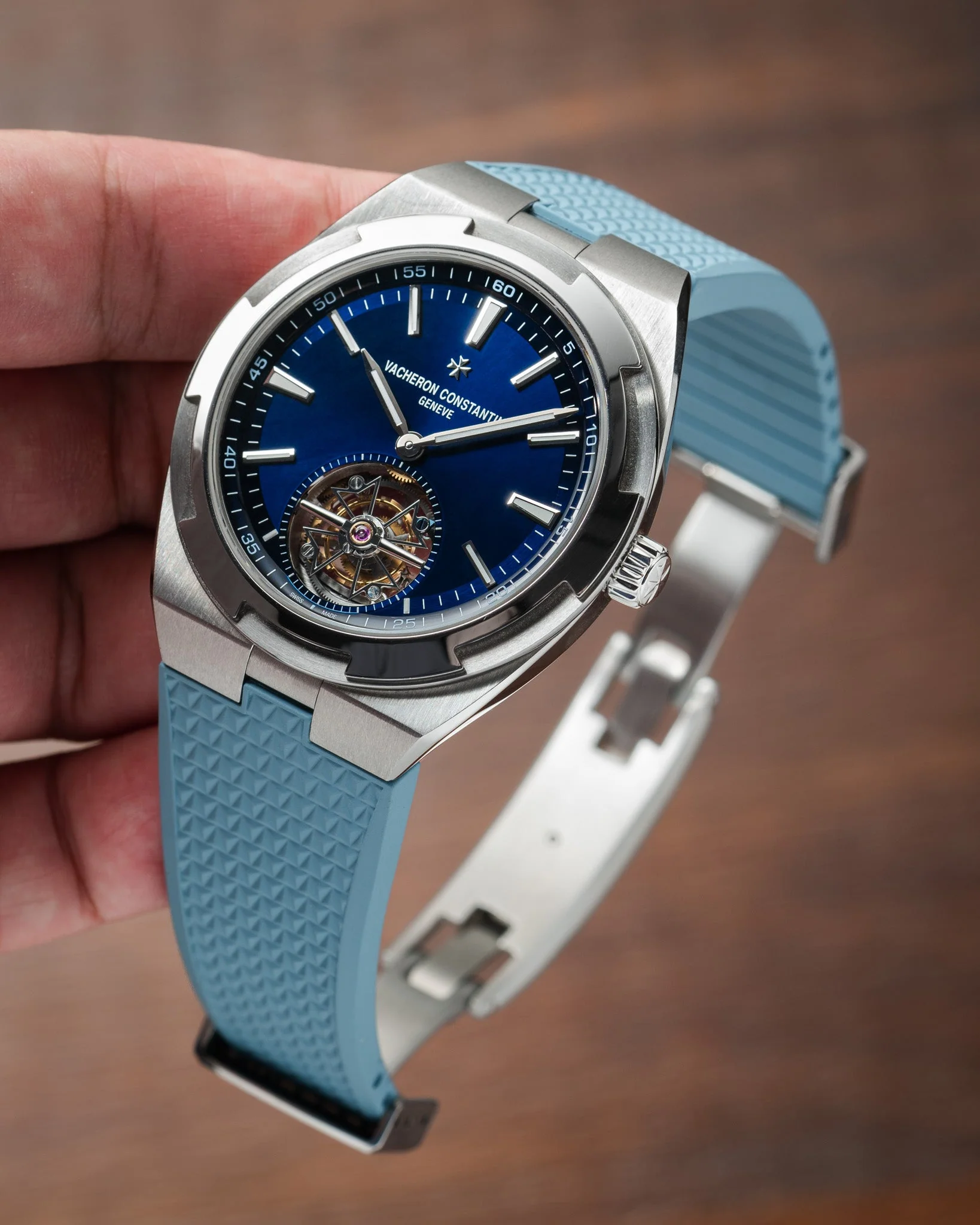 Baby Blue CTS Rubber Strap for Vacheron Constantin Overseas - Image 7