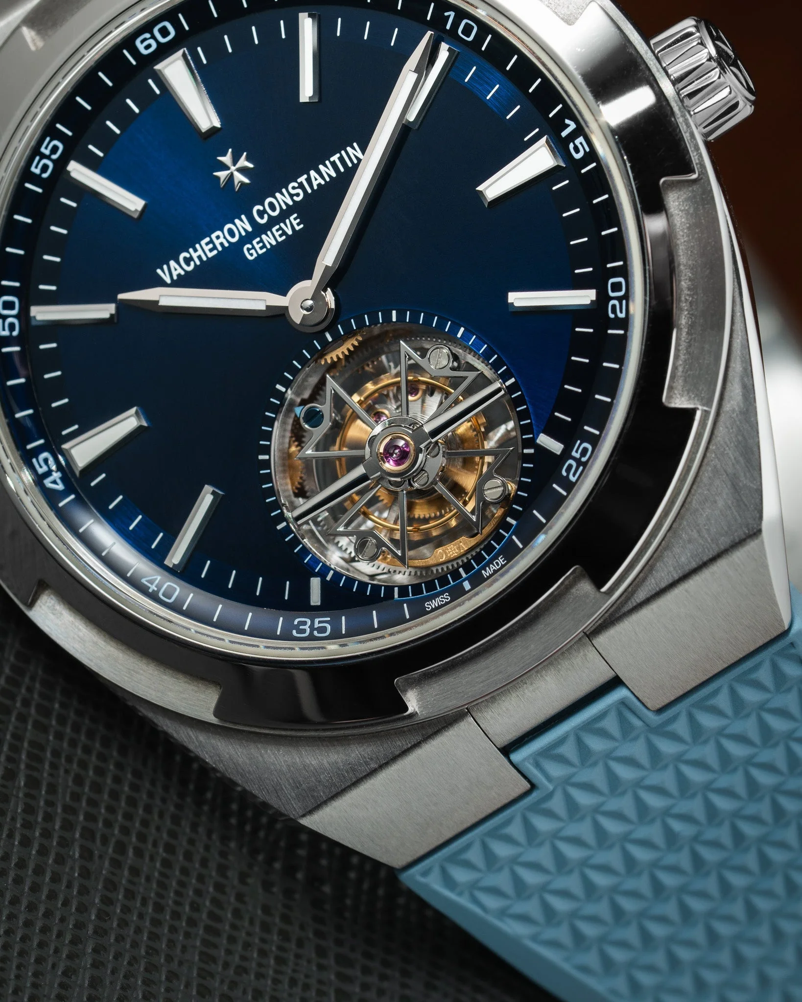 Baby Blue CTS Rubber Strap for Vacheron Constantin Overseas - Image 8