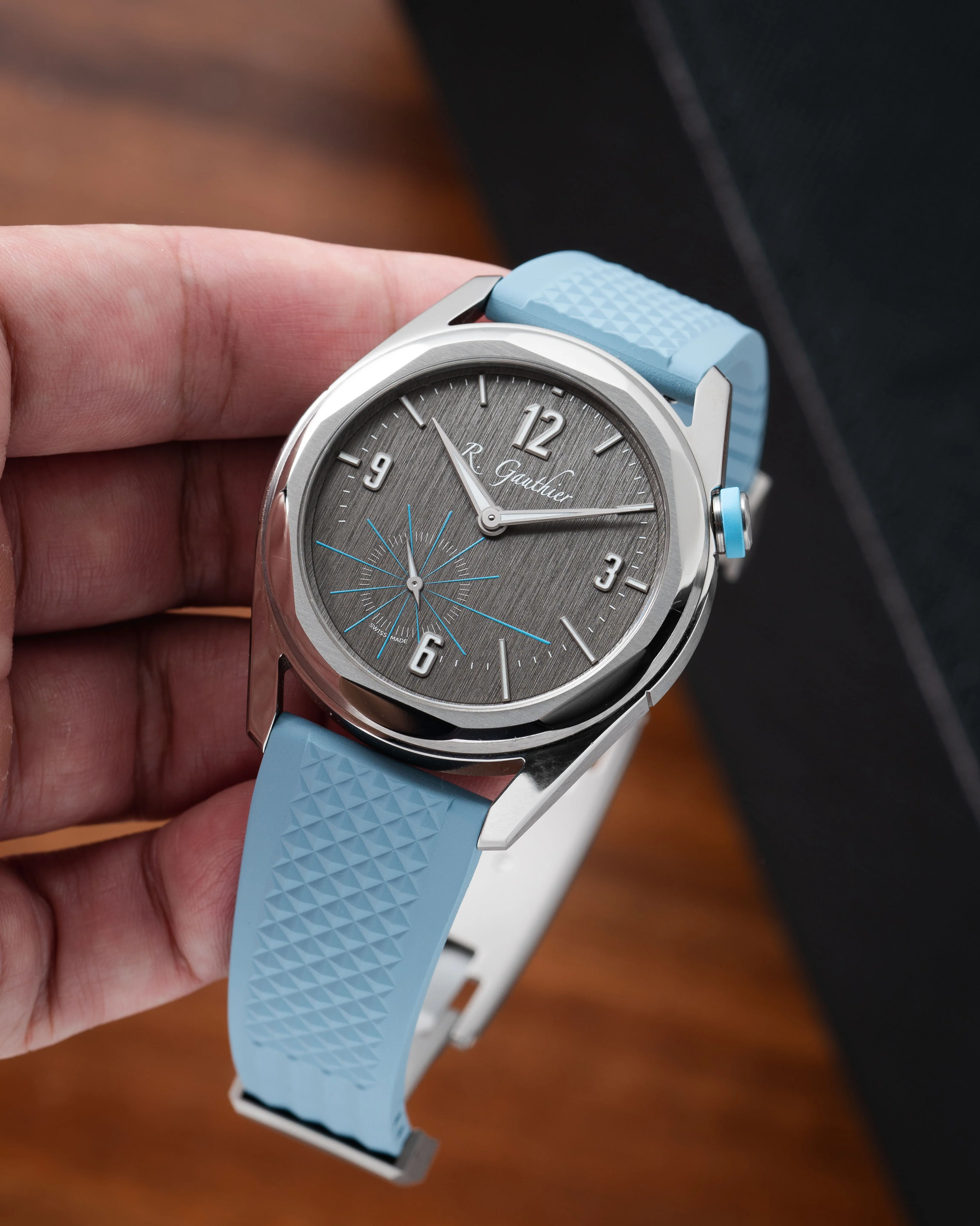 Baby Blue Waffle CTS Rubber Strap - Image 2