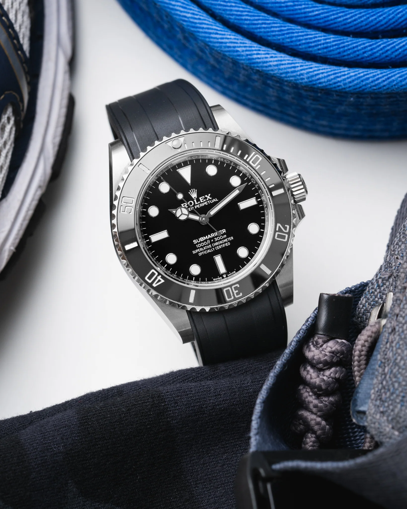Black CTS Rubber Strap for Rolex Submariner 41mm - Image 5