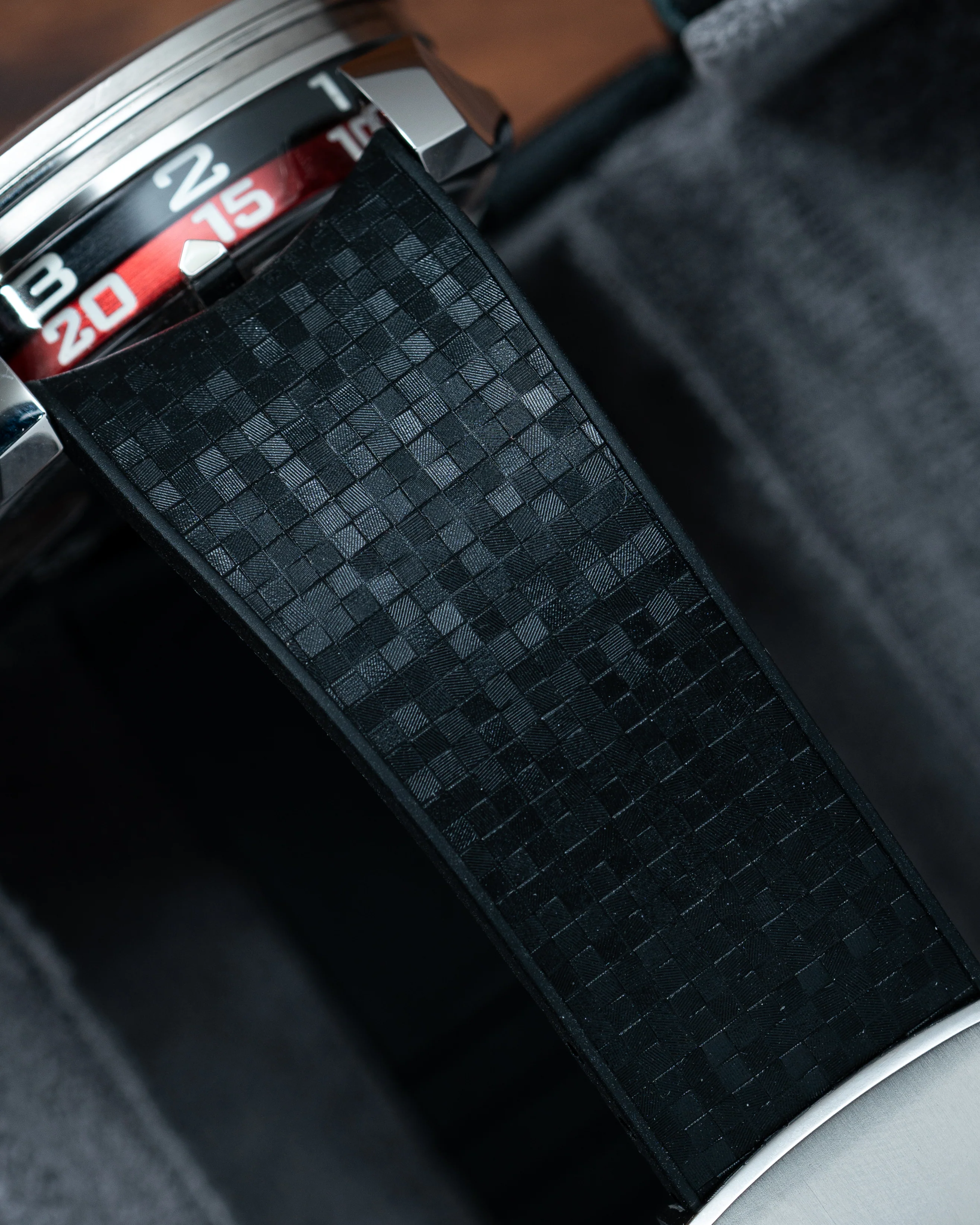 Black Curved CTS Rubber Strap for MB&F MAD1 - Image 4