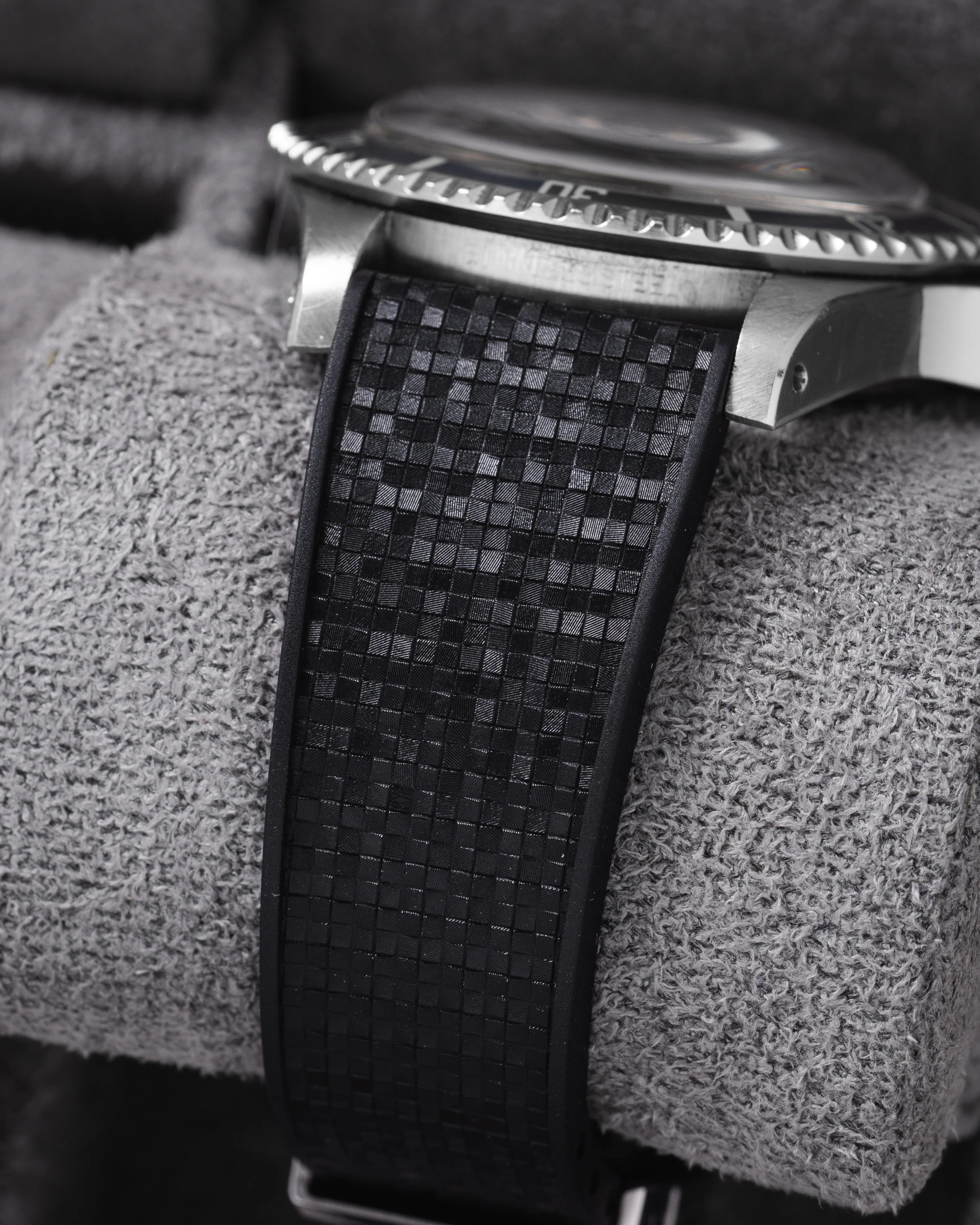 Black Mosaic CTS Rubber Strap - Image 4