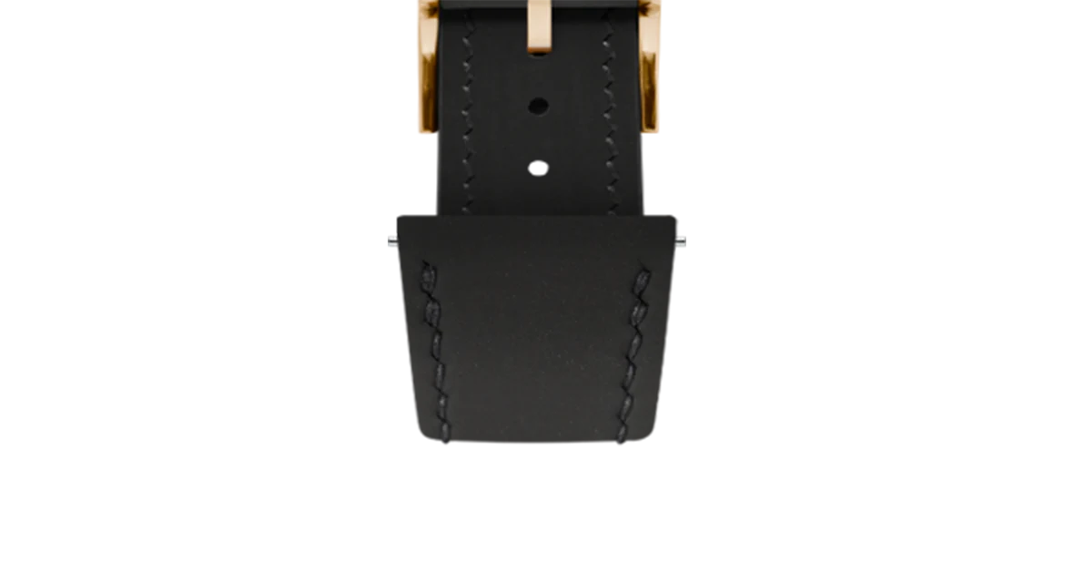 Black Rubberised Leather (Smooth) Slim Strap - Image 10