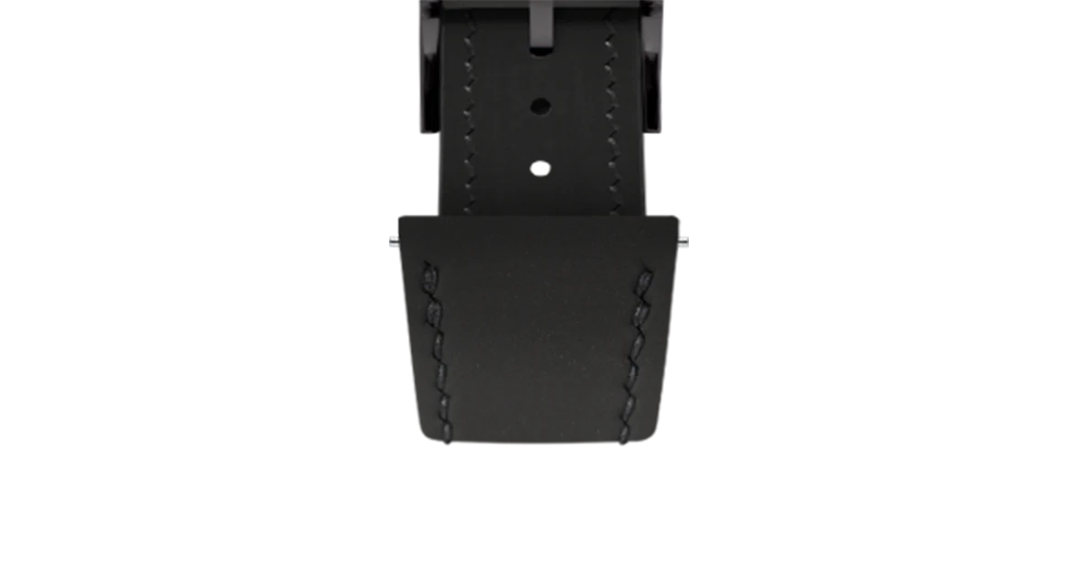 Black Rubberised Leather (Smooth) Slim Strap - Image 12