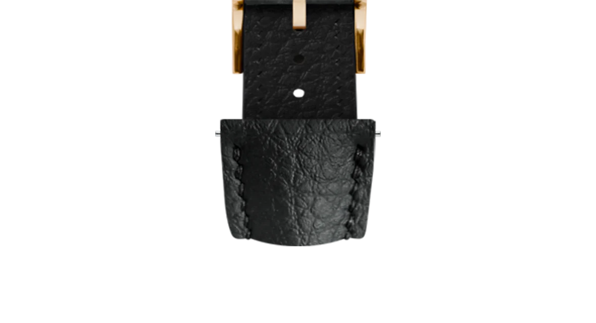 Black Rubberised Leather (Togo) Signature Strap - Image 11