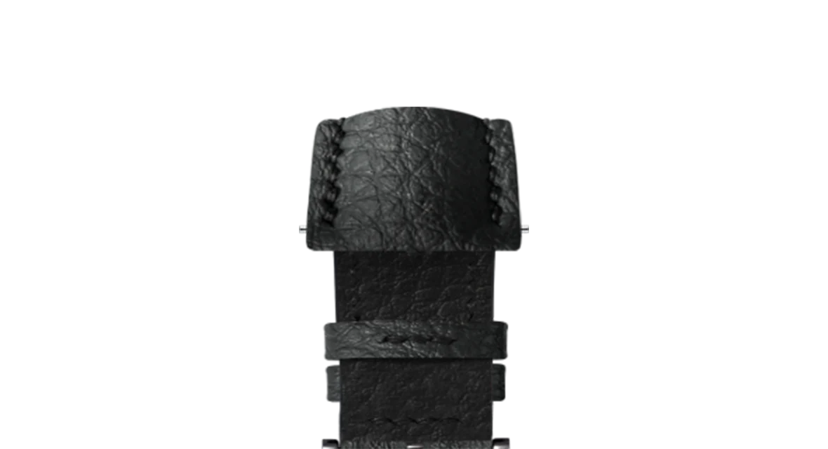 Black Rubberised Leather (Togo) Signature Strap - Image 12