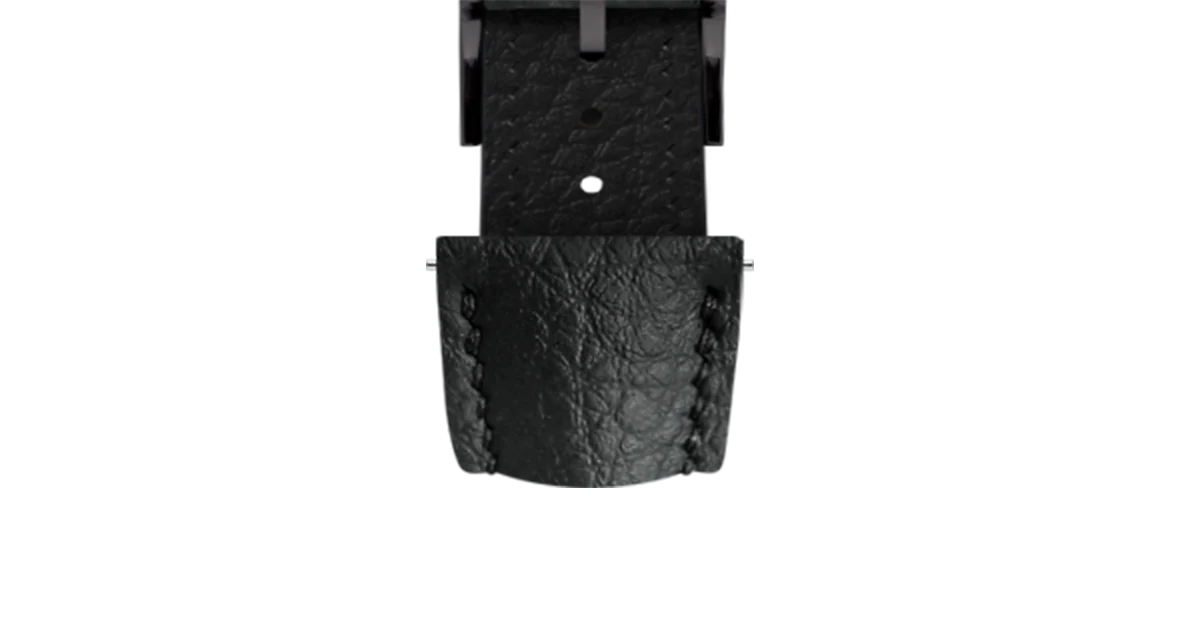 Black Rubberised Leather (Togo) Signature Strap - Image 13