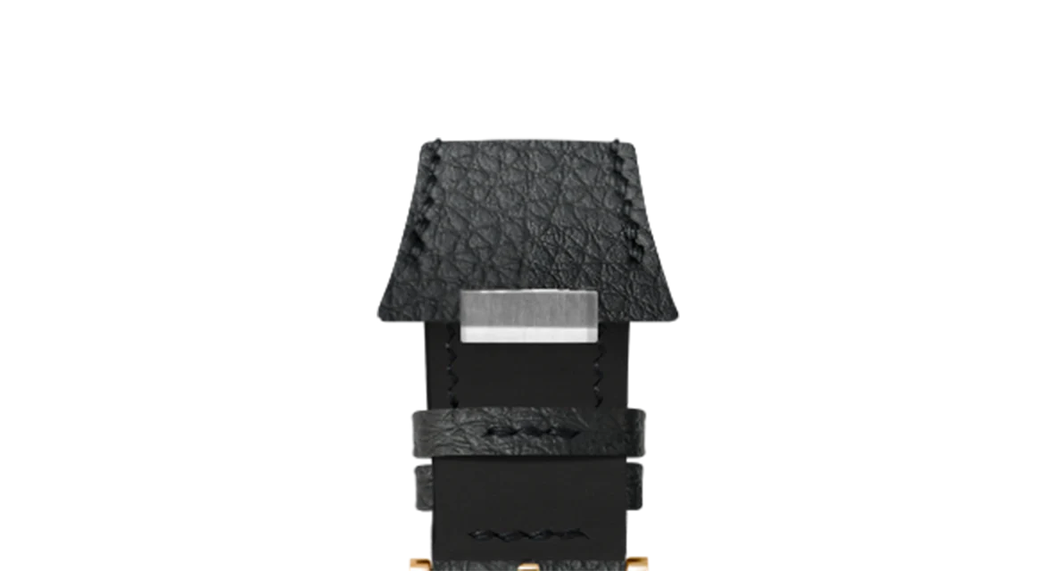 Black Rubberised Leather (Togo) Strap for Tissot PRX - Image 10