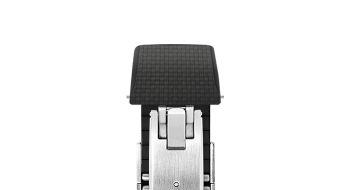 Black Sailcloth CTS Rubber Strap for Cartier Santos de Cartier - Image 6
