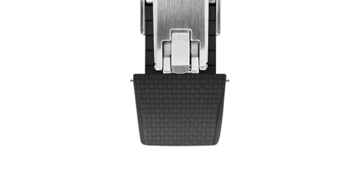Black Sailcloth CTS Rubber Strap for Cartier Santos de Cartier - Image 7
