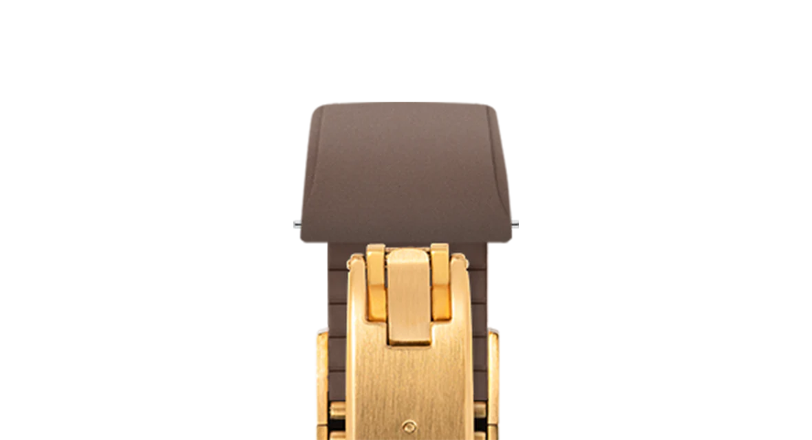 Brown CTS Rubber Strap for Cartier Santos de Cartier - Image 10