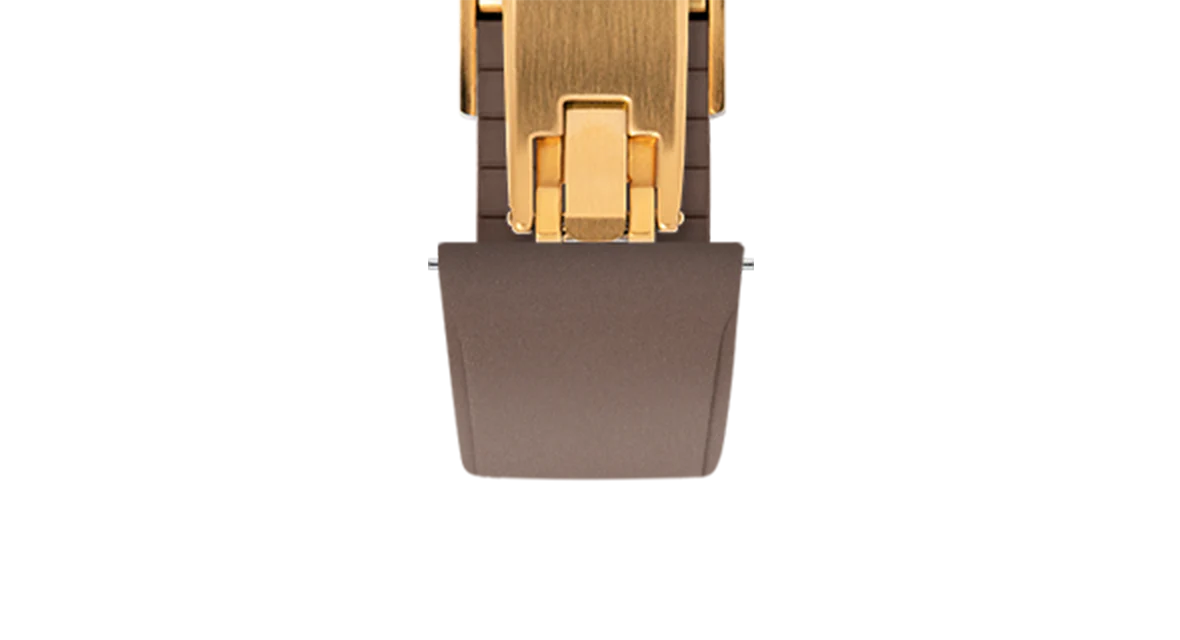 Brown CTS Rubber Strap for Cartier Santos de Cartier - Image 11