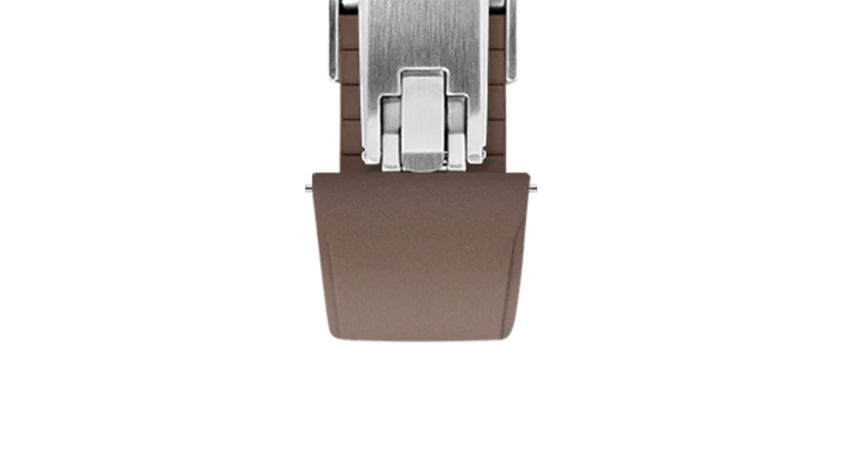 Brown CTS Rubber Strap for Cartier Santos de Cartier - Image 7