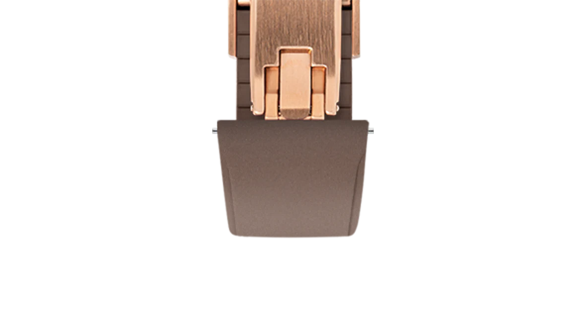 Brown CTS Rubber Strap for Cartier Santos de Cartier - Image 9
