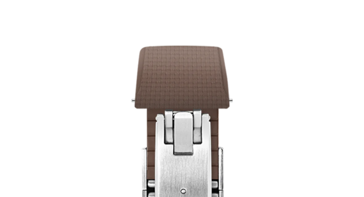 Brown Sailcloth CTS Rubber Strap for Cartier Santos de Cartier - Image 5