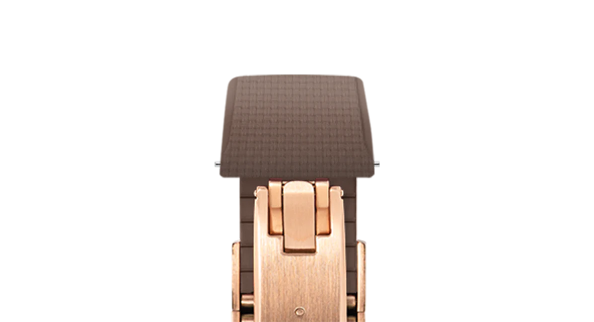 Brown Sailcloth CTS Rubber Strap for Cartier Santos de Cartier - Image 7