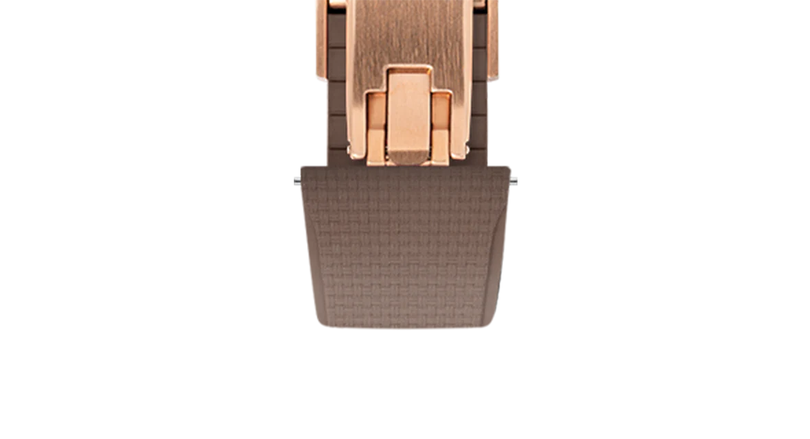 Brown Sailcloth CTS Rubber Strap for Cartier Santos de Cartier - Image 8