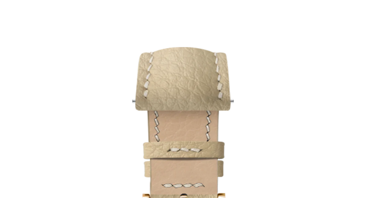 Overstock: Cream Rubberised Leather (Togo) Signature Strap - Image 9