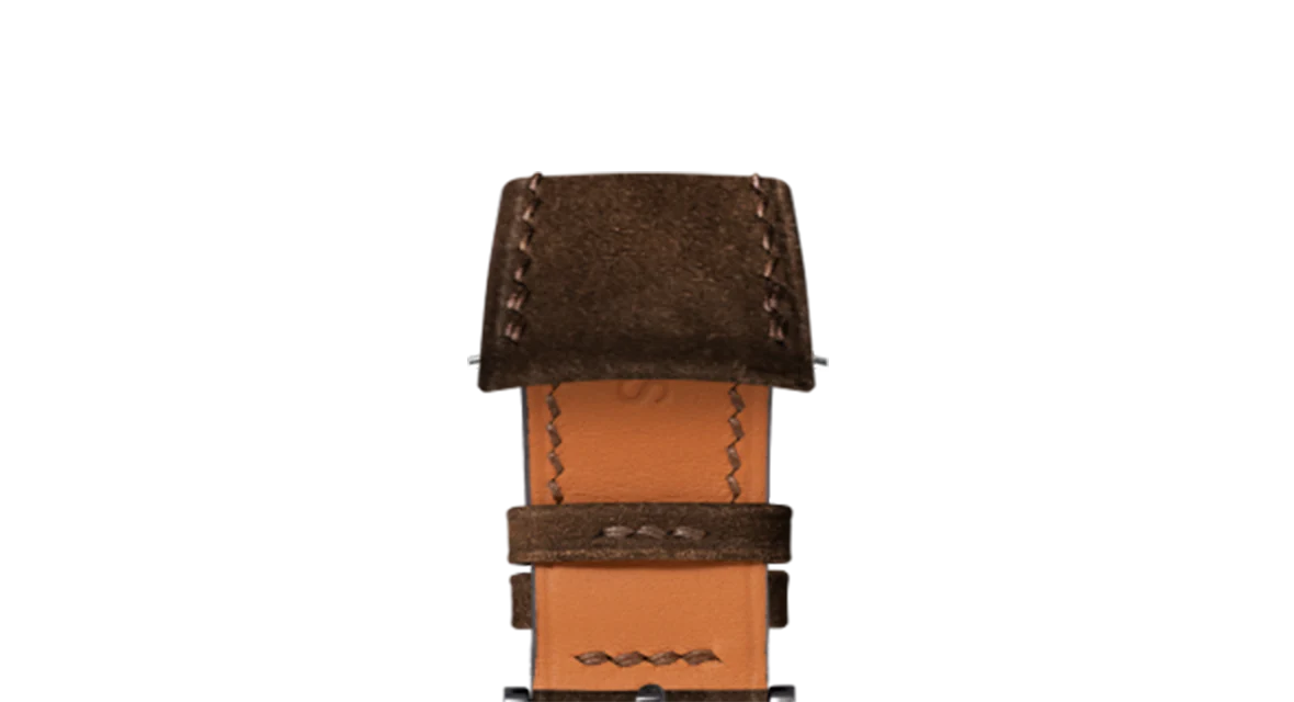 Dark Brown Nubuck Slim (Curved) Strap - Image 10