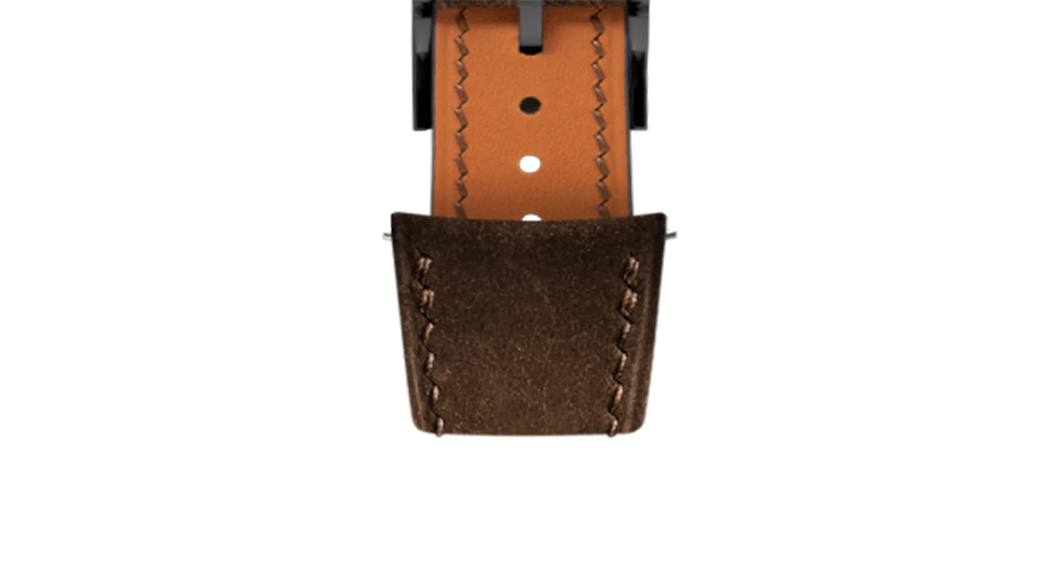 Dark Brown Nubuck Slim (Curved) Strap - Image 11