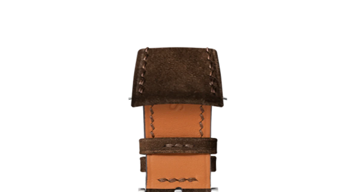 Dark Brown Nubuck Slim (Curved) Strap - Image 4