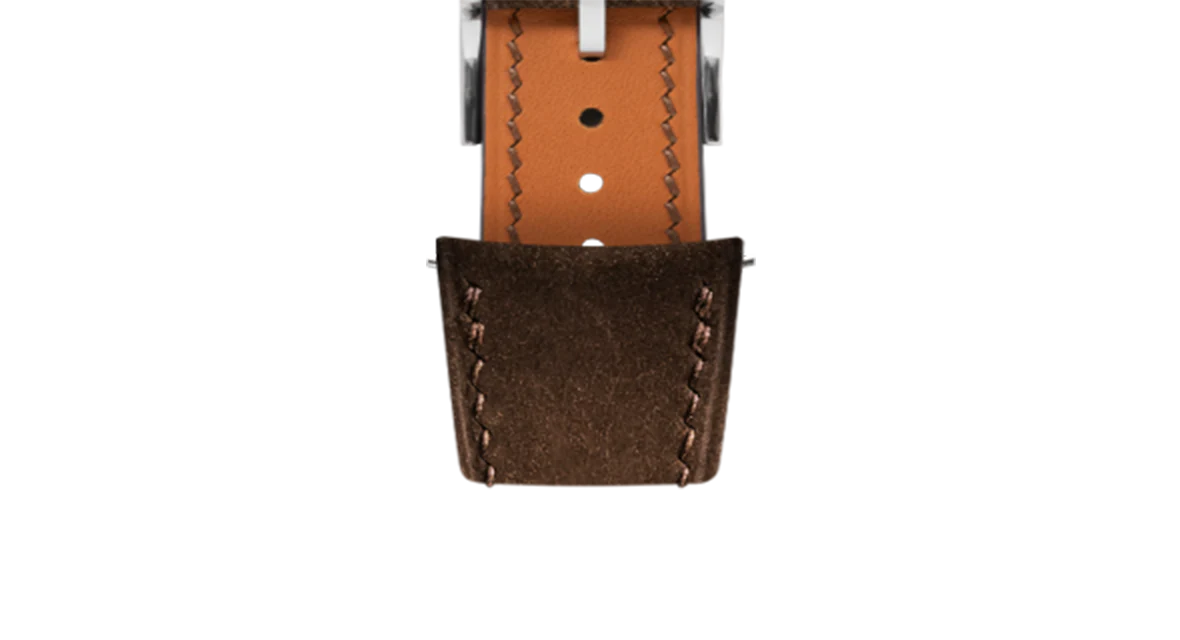 Dark Brown Nubuck Slim (Curved) Strap - Image 5