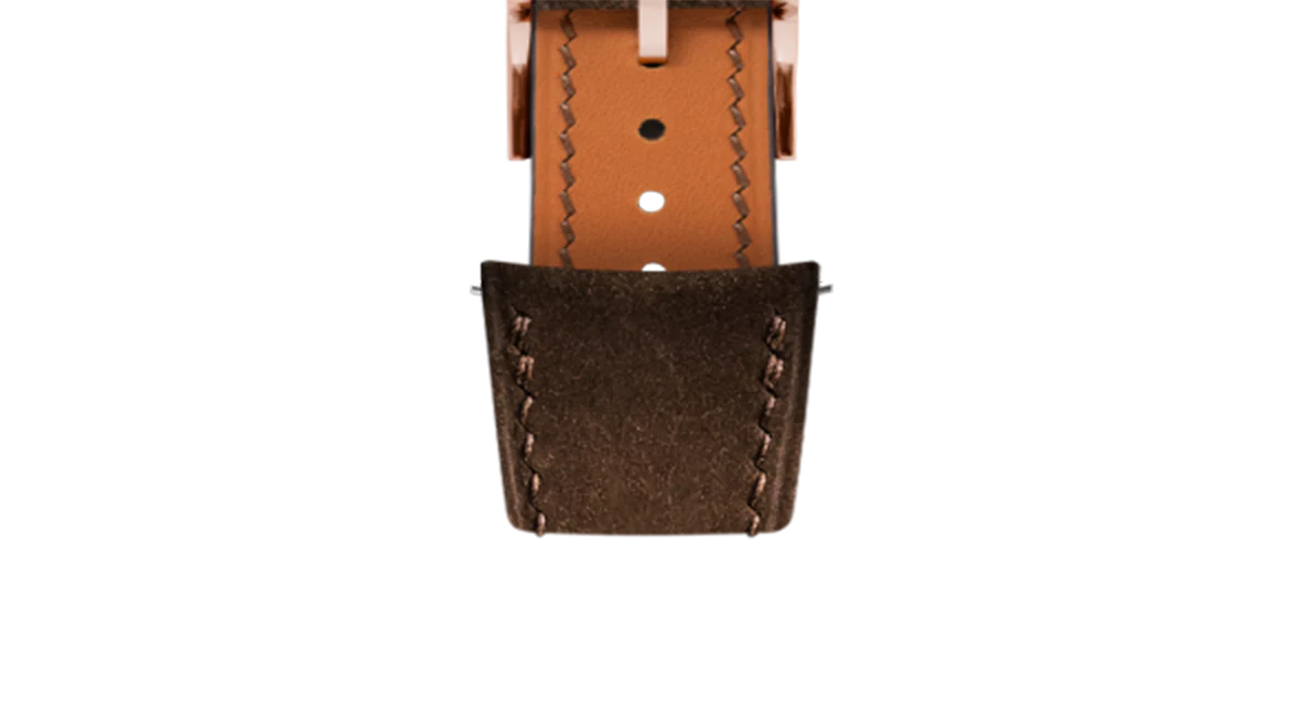 Dark Brown Nubuck Slim (Curved) Strap - Image 7