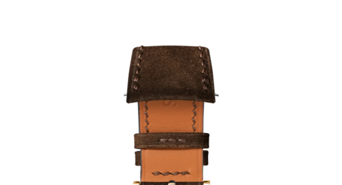 Dark Brown Nubuck Slim (Curved) Strap - Image 8