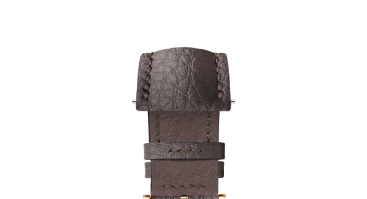 Dark Brown Rubberised Leather (Togo) Signature Strap - Image 10
